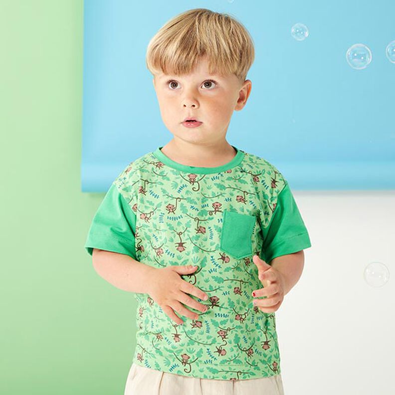 Bavlněný žerzej Medium jednobarevný – zelená,  image number 9