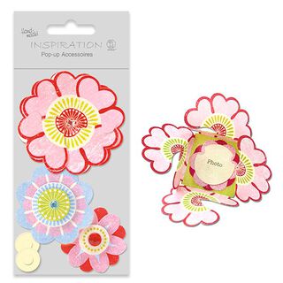 Sada pro tvoření pop-up Flower Power  – červená, 