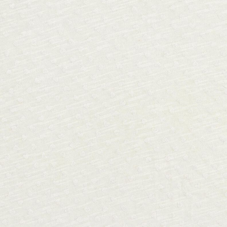 Bavlněný žerzej Malá srdíčka – vlněná bílá,  image number 1