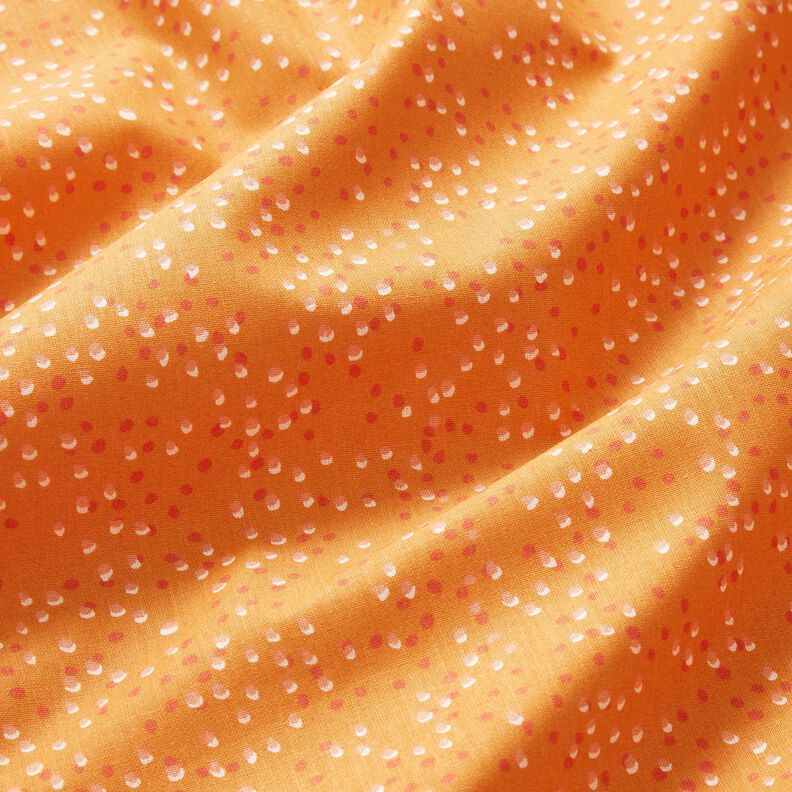 Bavlněná látka Kreton Puntíky – broskvově oranžová,  image number 2