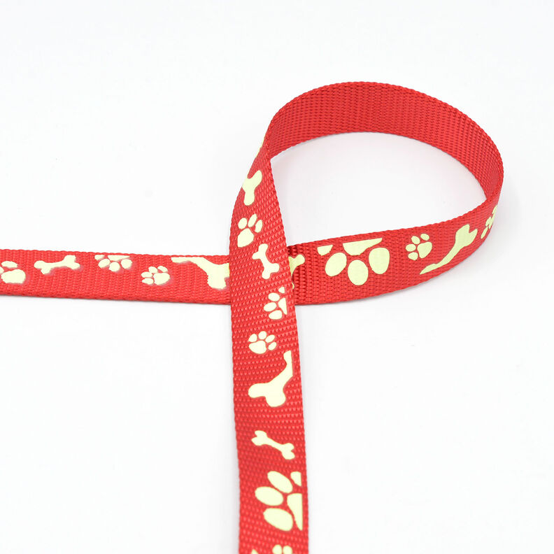 Reflexní tkaná páska Vodítko pro psa [20 mm]  – červená,  image number 2