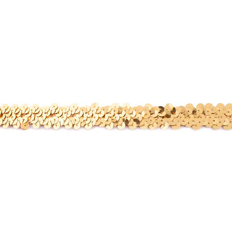 Elastický pajetkový prýmek [20 mm] – zlatá metalická,  image number 1