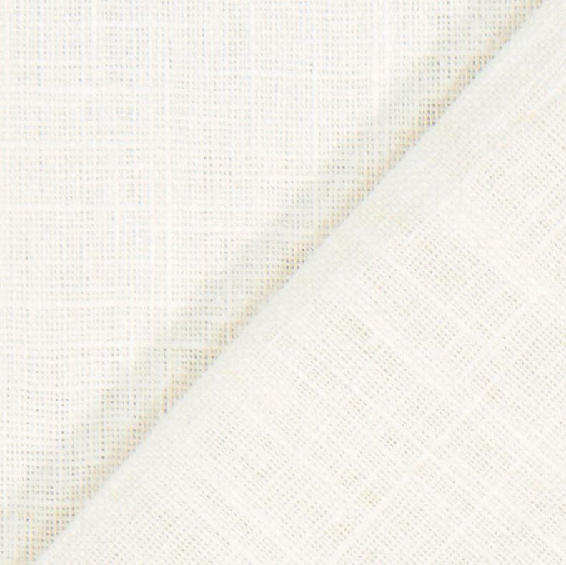 Lněná látka Ramie mix medium – vlněná bílá, image number 4