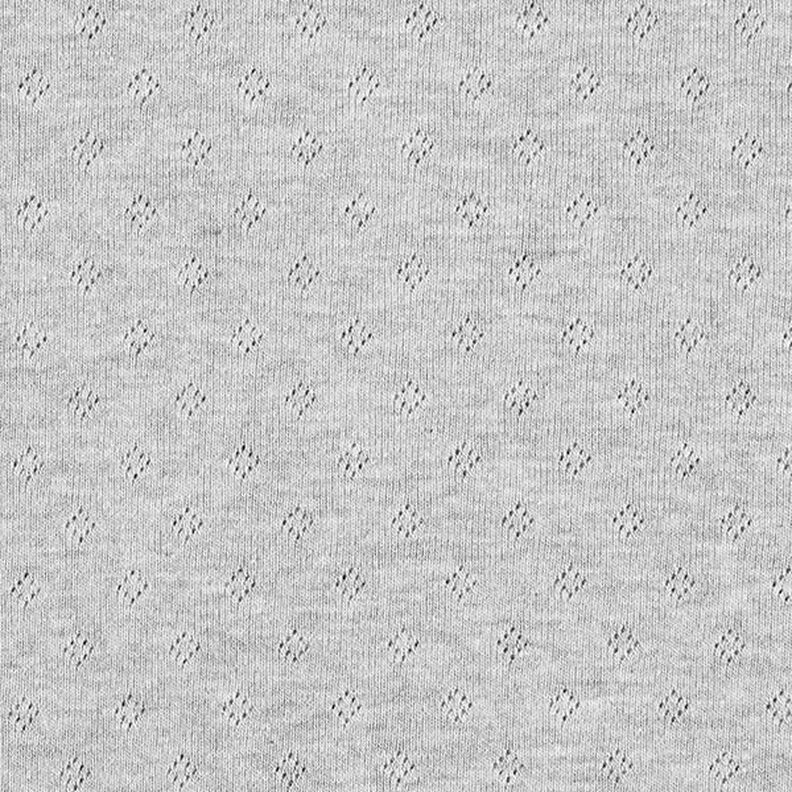 Žerzej z jemného úpletu s dírkovaným vzorem  Melange – šedá,  image number 1