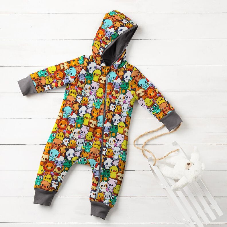 Alpenfleece Roztomilý zvěřinec digitální potisk – citrónově žlutá,  image number 5