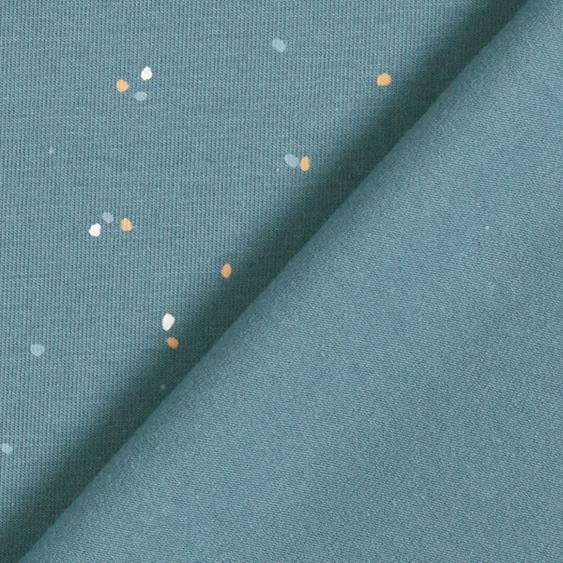 Bavlněný žerzej Nepravidelné skvrny  – džínově modrá,  image number 4