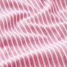 Směs bavlny a lnu podélné proužky – pink/bílá,  thumbnail number 2