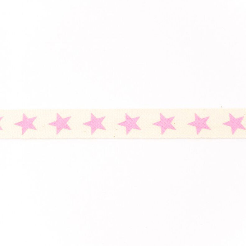 Tkaná stuha Bavlna Hvězdy – růžová,  image number 1