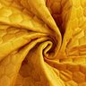Čalounická látka prošívaný samet s plástvovým vzorem – hořčicove žlutá,  thumbnail number 3
