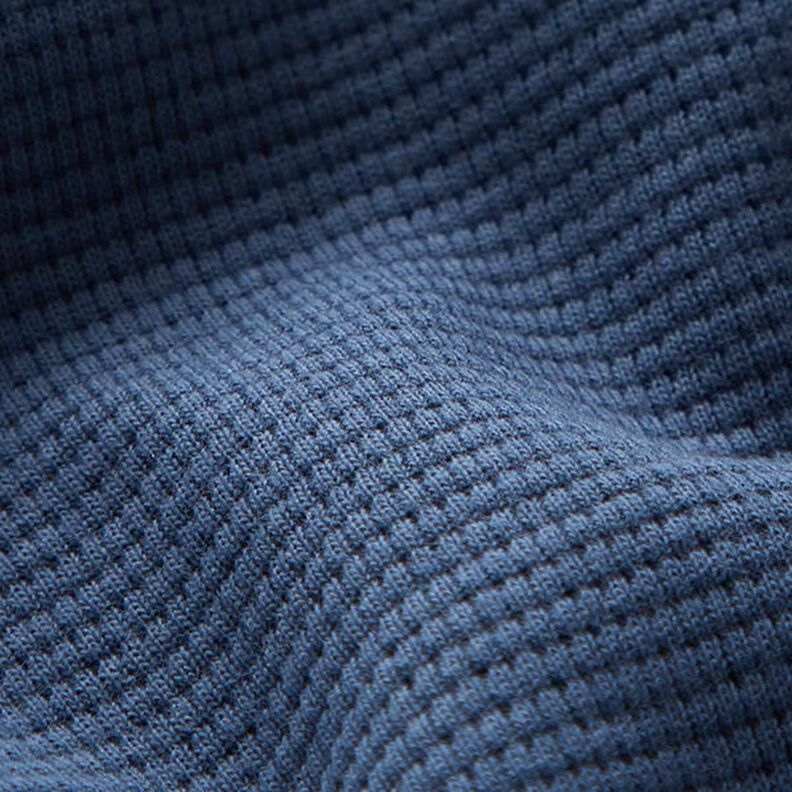 Mini Bavlněný vaflový žerzej jednobarevný – džínově modrá,  image number 3