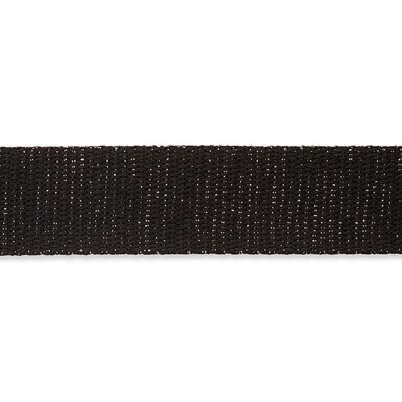 Popruh na tašku či kabelku [ 30 mm ] – černá/zlatá,  image number 2