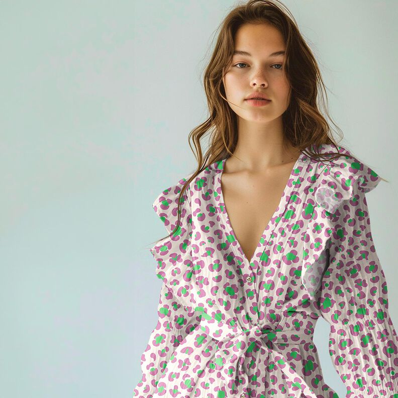 Mušelín / dvojitá mačkaná tkanina Barevný leopardí vzor | Poppy Fabrics – pastelově, image number 5