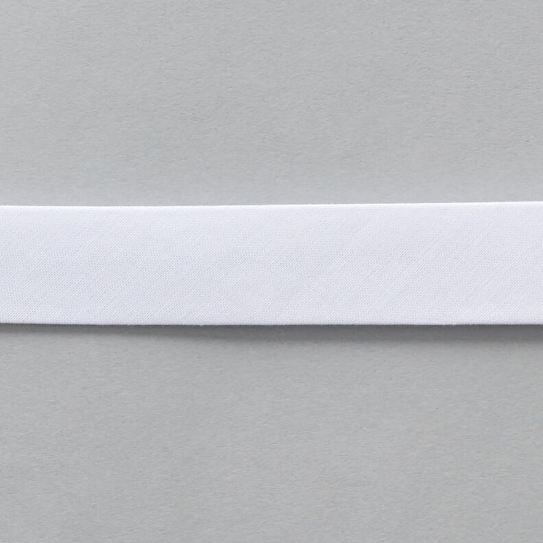 Šikmý proužek Bio bavlna [20 mm] – bílá,  image number 1
