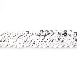Elastický pajetkový prýmek [30 mm] – stříbrná metalická, 