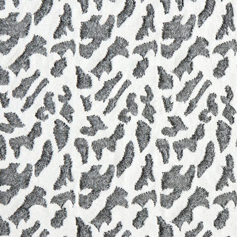 Pletený žakár Abstraktní leopardí vzor – bílá,  image number 1