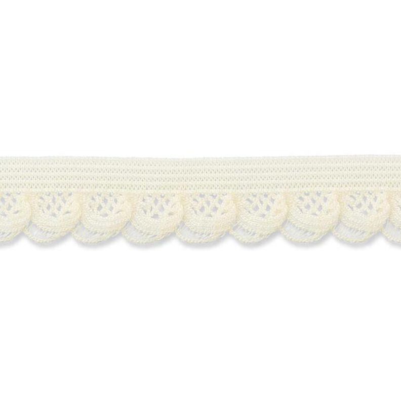 Elastický volán [15 mm] – vlněná bílá,  image number 1