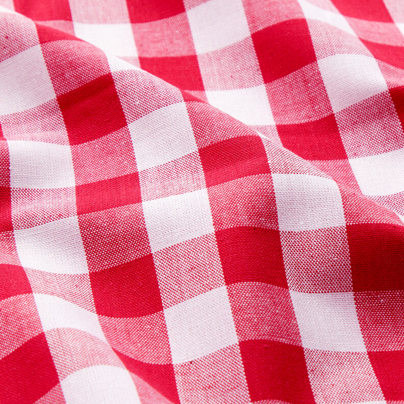 Bavlněná látka Vichy károvaná 1,7 cm – červená/bílá,  image number 2