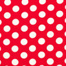 Krepová tkanina puntíky [2,5 cm] – červená,  thumbnail number 1