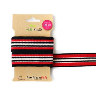 Bio žakárové stuhy STRIPE ME college  [200 CM | 3,5 CM]  | Albstoffe | Hamburger Liebe, 