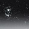 Francouzské froté Panel Spaceman | Glitzerpüppi – černá/bílá,  thumbnail number 1