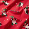 Panel Francouzské froté letní teplákovina Tučňák ve sněhu – červená,  thumbnail number 2