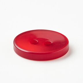 2dírkový lesklý knoflík [Ø 15 mm] – chili, 