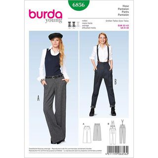 Kalhoty se záhyby / Kalhoty „Marlene“, Burda 6856, 