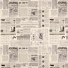 Dekorační látka Polopanama vintage noviny – přírodni/černá,  thumbnail number 1
