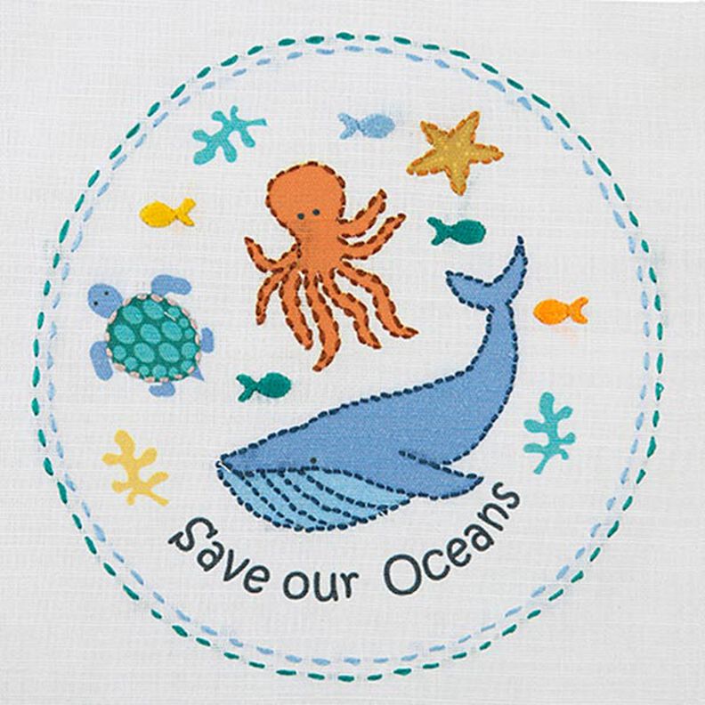 Vyšívací sada pro začátečníky Save our Oceans,  image number 2
