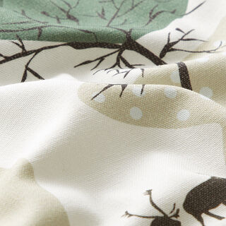 ARVIDSSONS TEXTIL – Dekorační látka Polopanama Norrland – bílá/zelená, 