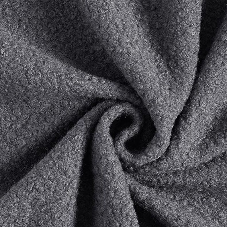 Valchované pletené buklé – břidlicově šedá,  image number 1