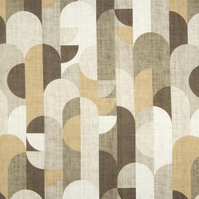 Zatemňovací látka Abstraktní klenby – khaki/taupe (šedohnědá), 