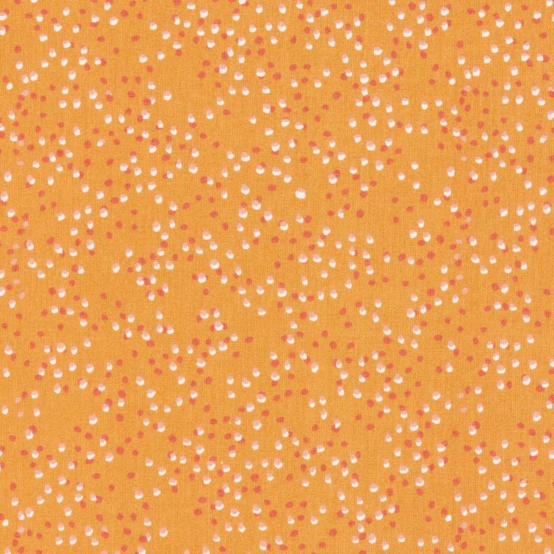 Bavlněná látka Kreton Puntíky – broskvově oranžová,  image number 1