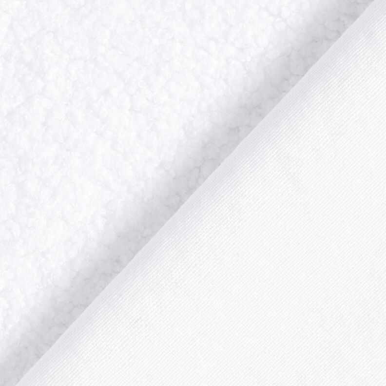 Čalounická látka Vzhled ovčí kůže – bílá,  image number 3