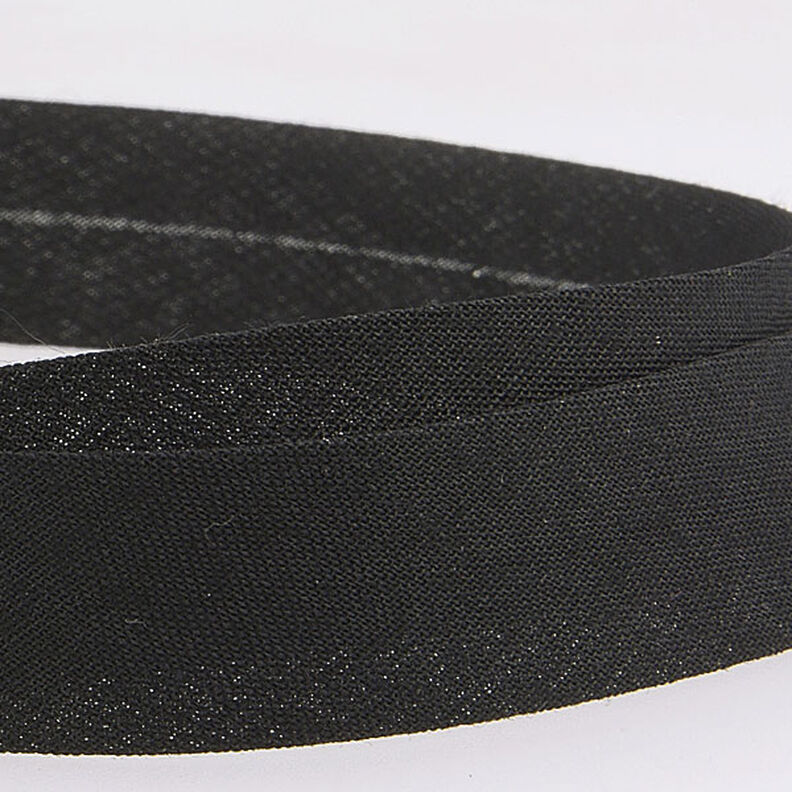 Šikmý proužek Polycotton [20 mm] – černá,  image number 2