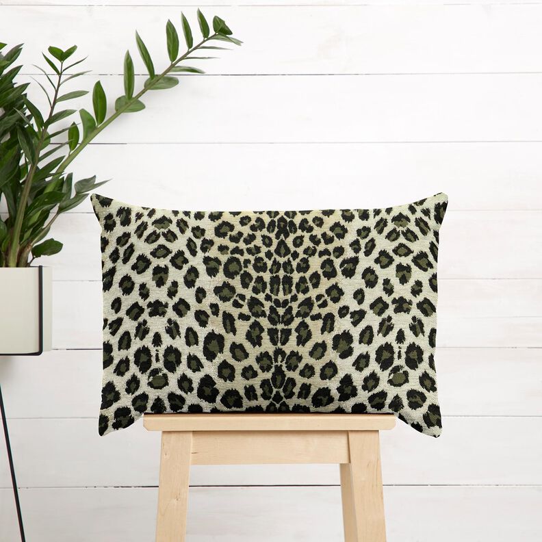 Čalounická látka Žakár Leopard – taupe (šedohnědá)/khaki,  image number 7