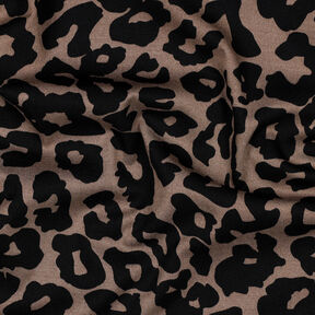 Viskóza Streč Leopard | Poppy Fabrics – hnědá,  Viskóza Streč Leopard | Poppy Fabrics – hnědá,