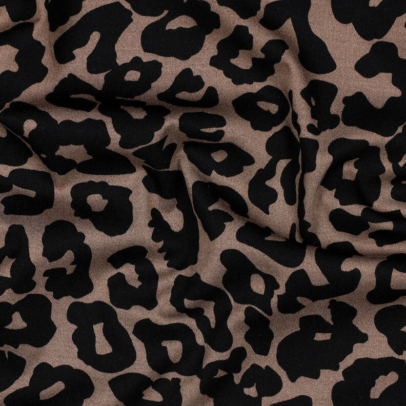 Viskóza Streč Leopard | Poppy Fabrics – hnědá,  image number 2