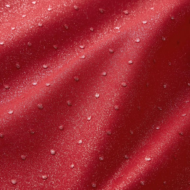 Bavlněný batist dobby třpytivý – červená,  image number 2