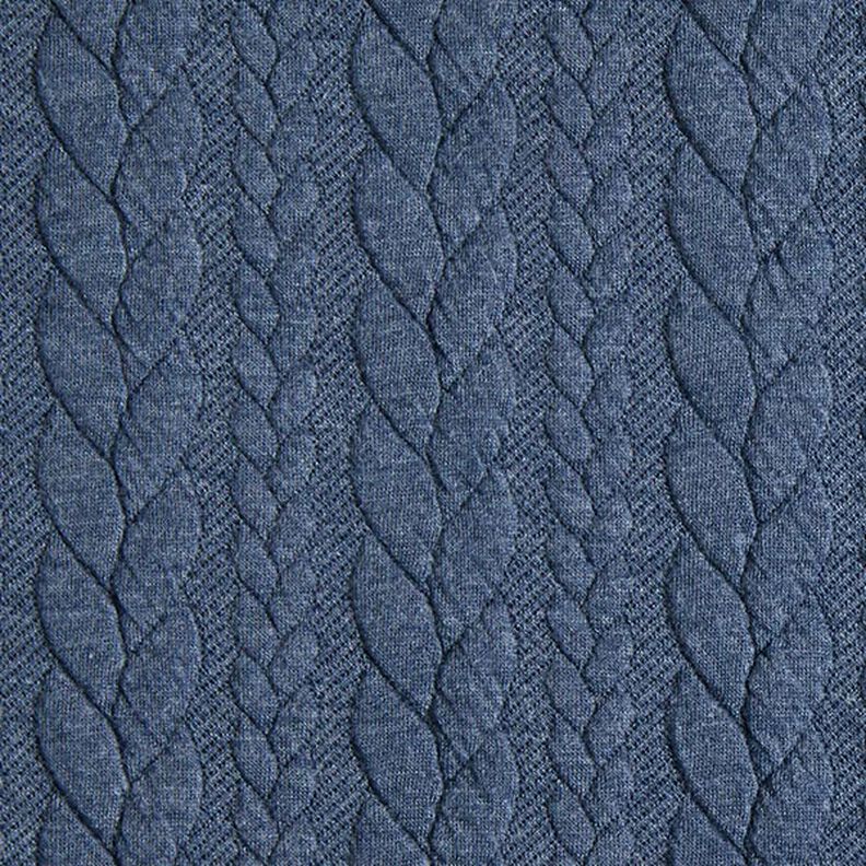 Žakárové žerzejové kloké Copánkový vzor – džínově modrá,  image number 1