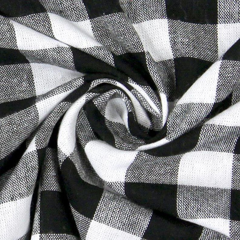 Bavlněná látka Vichy károvaná 1,7 cm – černá/bílá,  image number 2