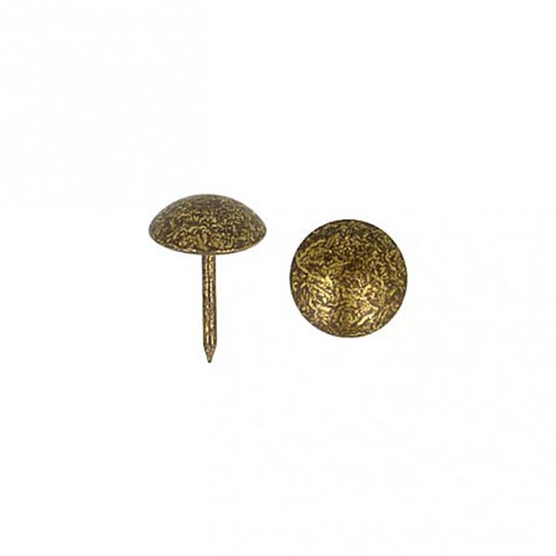 Čalounické hřebíky [ 17 mm | 50 Stk.] – starostaré zlato kovový,  image number 2