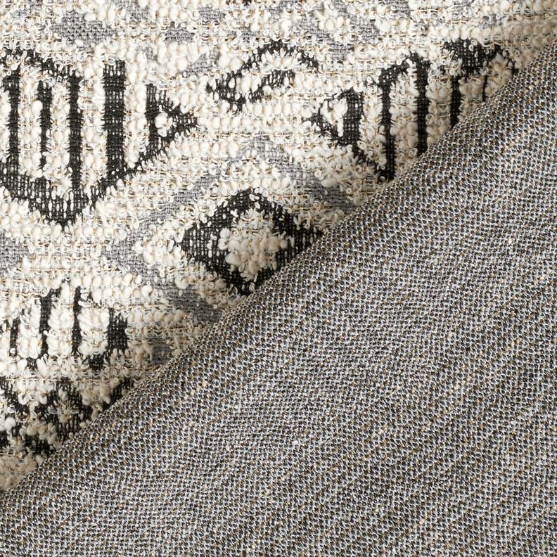 Úplet buklé se vzorem ikat – šedá/bílá,  image number 4