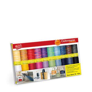 Sada šicích nití Deco Stitch 70 [20 cívek každá 70 m] | Gütermann, 