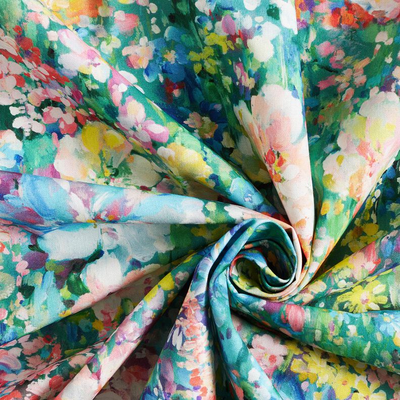 Dekoračn&iacute; l&aacute;tka Pl&aacute;tno Květinov&aacute; malba &ndash; zelen&aacute;/růžov&aacute;,  image number 2