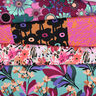 Viskózová látka stretch Spring Garden | Nerida Hansen – modrá aqua/bordó,  thumbnail number 5