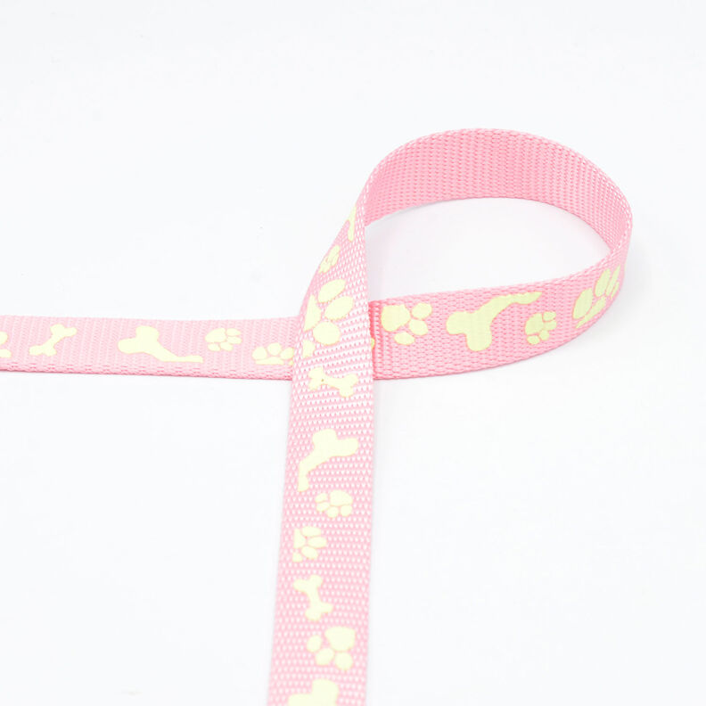Reflexní tkaná páska Vodítko pro psa [20 mm]  – růžová,  image number 2