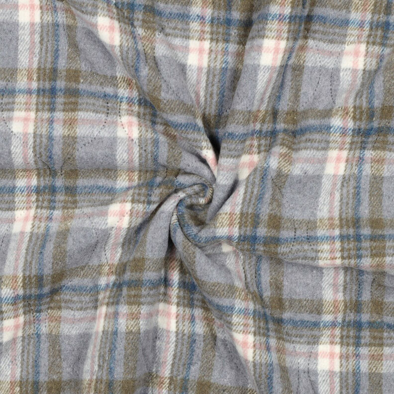 Prošívaná látka Flanel Kostka | Poppy Fabrics – šedá, image number 3