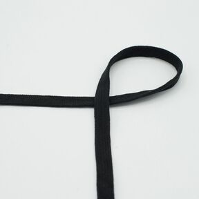 Plochá šňůra Mikina s kapucí Bavlna [15 mm] – černá, 