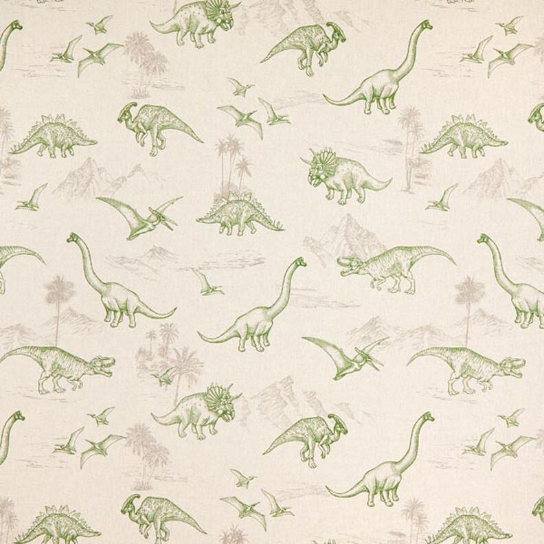 Dekorační látka polopanama Dinosaurus,  image number 1
